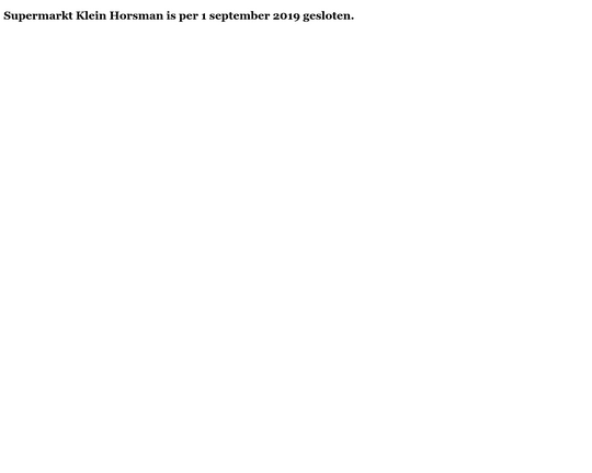 Supermarkt Klein Horsman Lemele Logo
